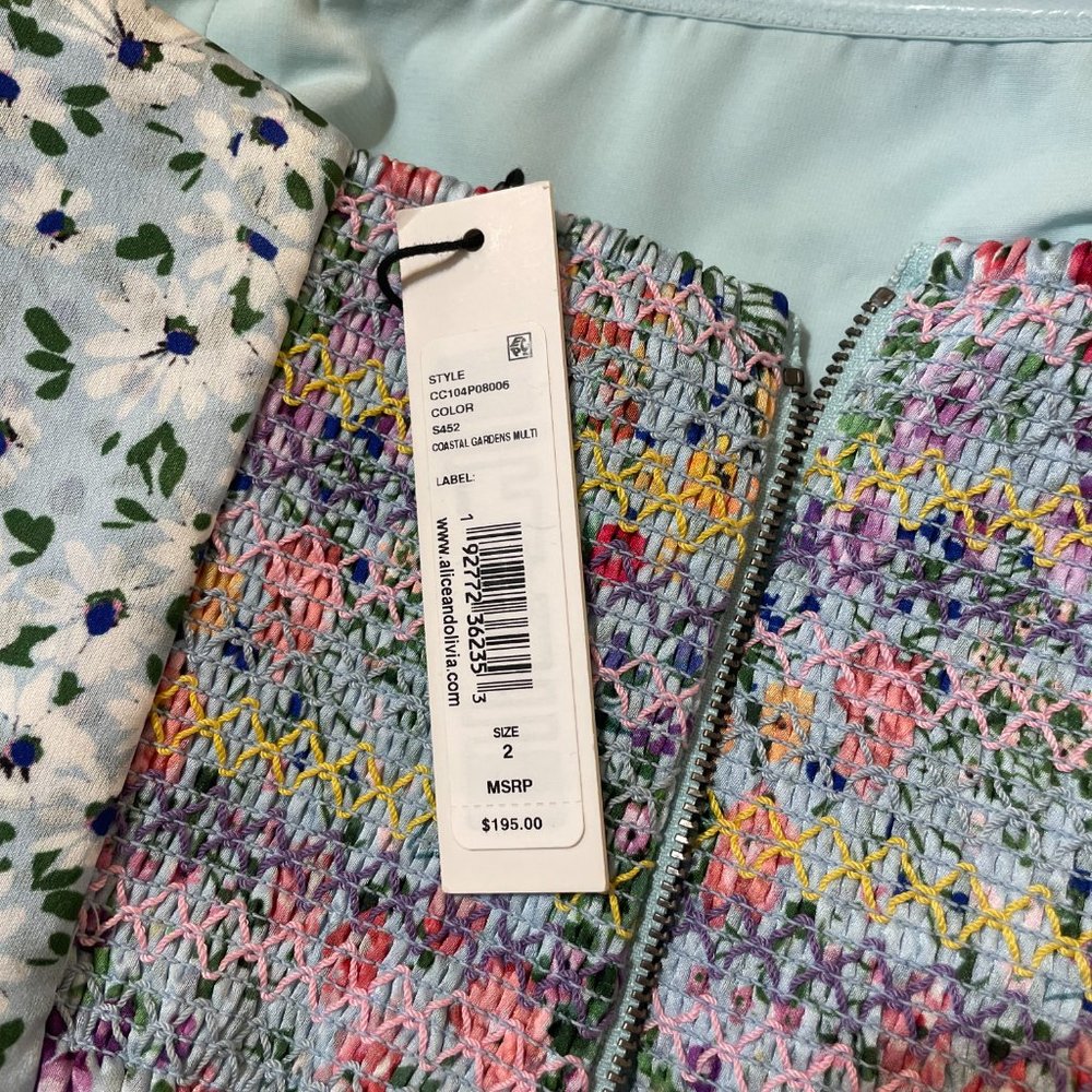 Alice & Olivia Floral Blue Two Piece Set - Picture 3 of 4